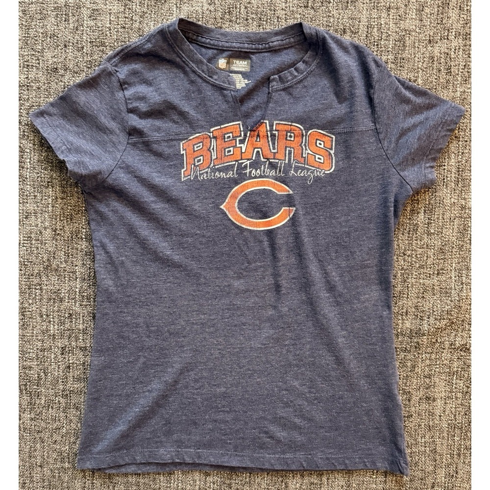 Chicago Bears NFL Women's Graphic T Shirt Team Apparel Gray Size M